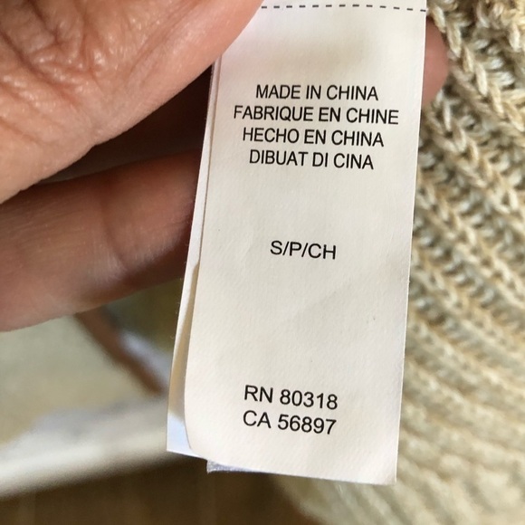 Lucky Brand leather trim cardigan sweater Size Small - Picture 8 of 10